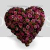 Cœur funéraire rose