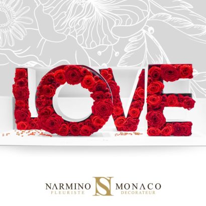 Boites à fleurs déclaration d'amour LOVE