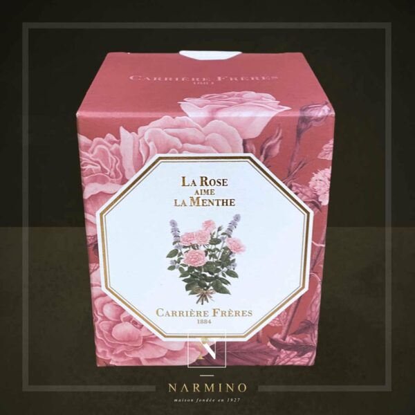 Bougie Carrière Frères senteur La Rose aime la Menthe