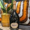 Bouteille de champagne Ruinart, suggestion de présentation.