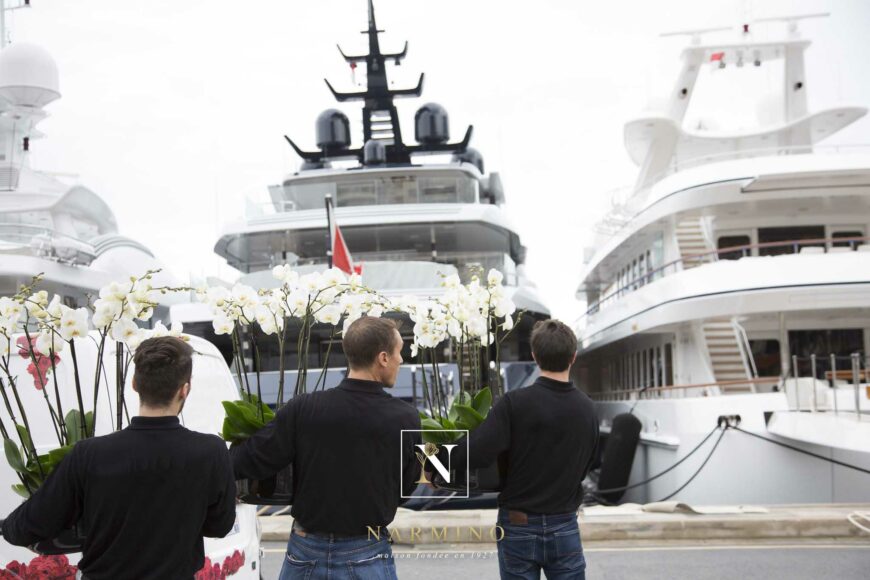 Décoration florale, vente de bouquets de fleurs, pour les yachts et navires, Monaco et la Côte d'Azur